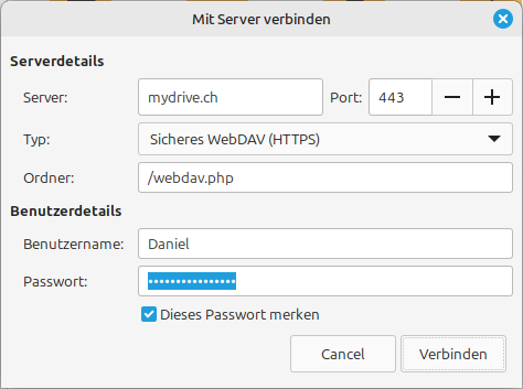 Mit Server verbinden