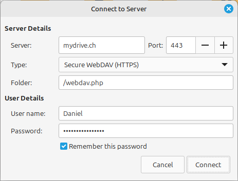 Connect to server